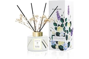 YISOWUH Reed Diffuser Set,5.07 fl oz (150 ml) - Eucalyptus & Lavender Oil Diffusers with 8 Reed Sticks,Home Fragrance Reed Diffuser for Bathroom Shelf Decor