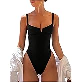 SOLY HUX Women's One Piece Bathing Suits High Cut Swimwear Push Up Bathing Suits Beach Vacation Clothes