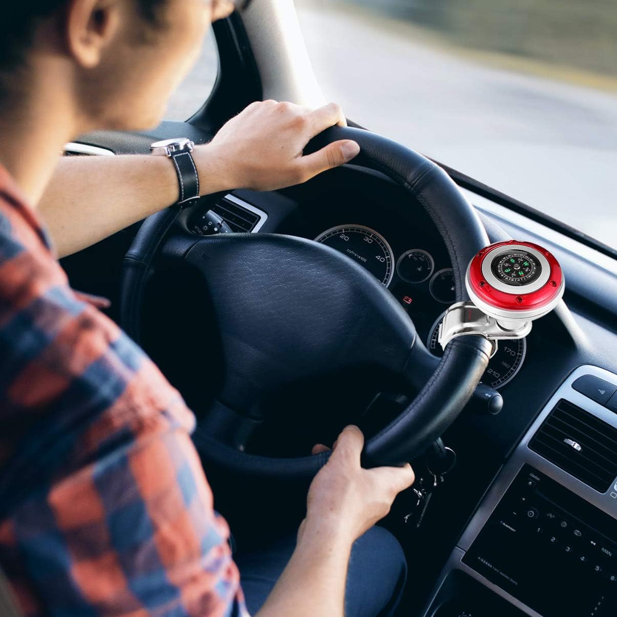 IMIKEYA Steering Wheel Spinner Power Handle Spinner Accessory Knob for Cars Trucks Semis Tractors Boats Golf Carts: Automotive