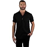 Nautica Slim Fit Short Sleeve Cotton Linen Touch Shirts for Men Wrinkle Resistant Lightweight Summer Shirt