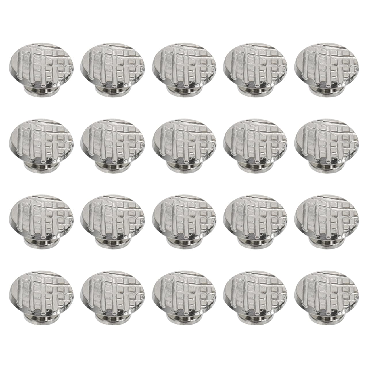 HEMOTON 20Pcs Dental Tongue Side Buckle with Round Mesh Base for Professional Dental Use