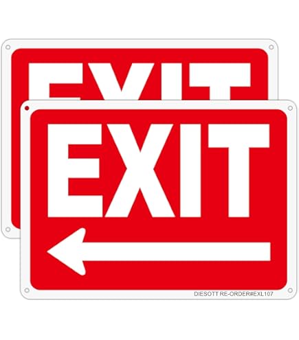 EXITサイン Exit Arrow Sign