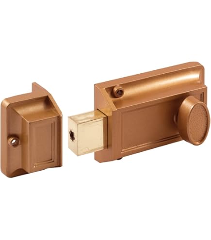 Prime-line U 9970 Buntbart-Riegelschloss – Stoßfest, Für Holz- & Metalltüren (3,5–6,5 Cm Dick), Inkl. 2 Schlüssel & Rollladenschutz – Zusätzliche Sicherheit Für Zuhause