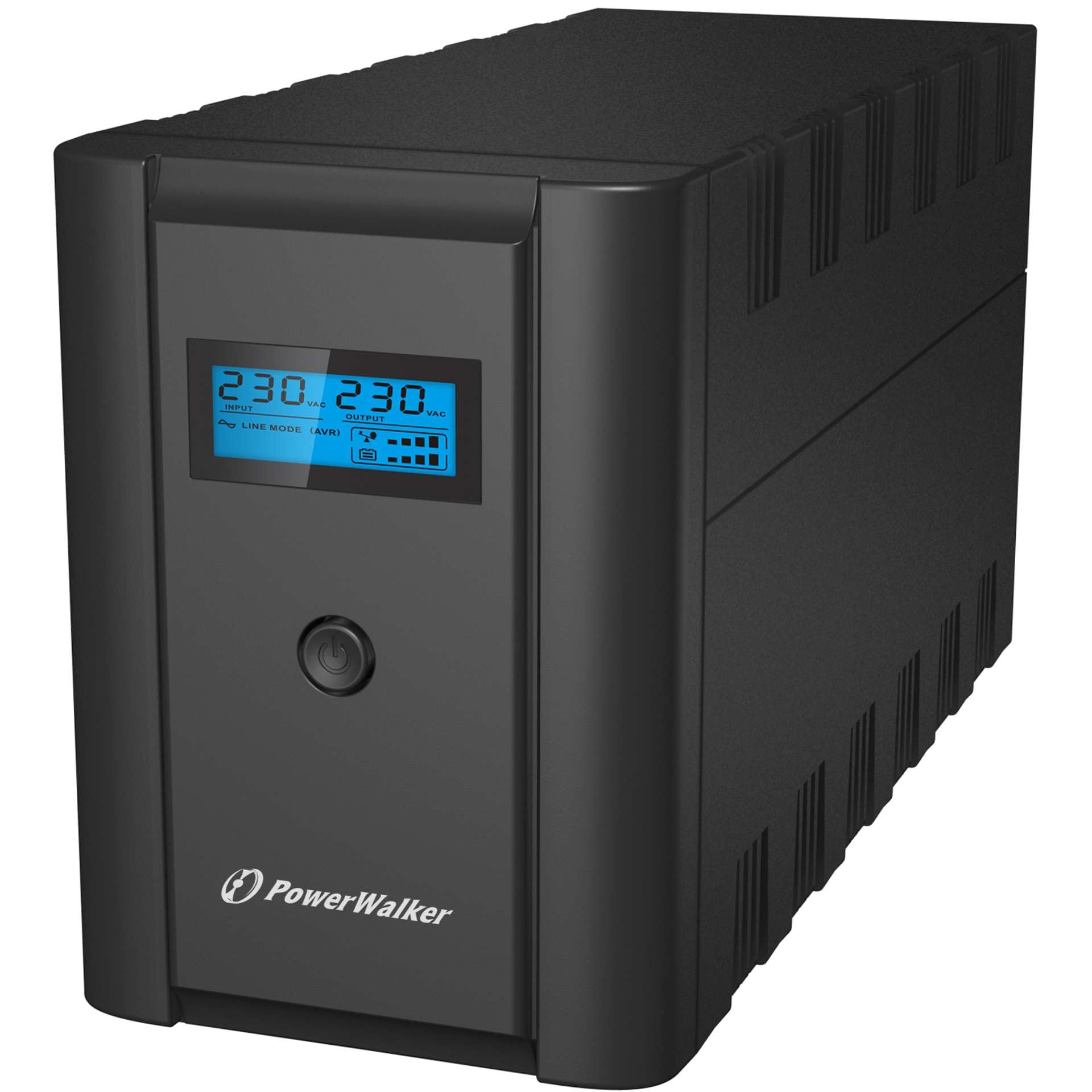 PowerWalker UPS VI 2200VA/1200W LCD IEC Uninterruptible Power Supply with 6 x IEC C13 Outputs, AVR Stabilizer, RJ-11 Surge Protection, HID Support and LCD Screen