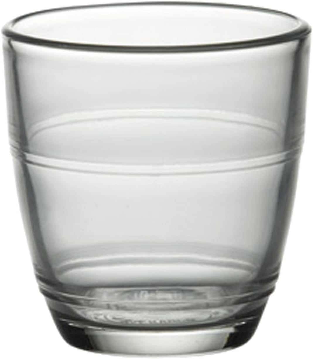 Duralex Gigogne Tumbler 90ml, without filling mark, 6 Pieces, Transparent, Diameter 2.3 x Height 2.4 inches (5.8 x 6.1 cm)