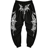 SHENHE Men's Graphic Drawstring Waist Casual Sweatpants Streetwear Goth Jogger Pants