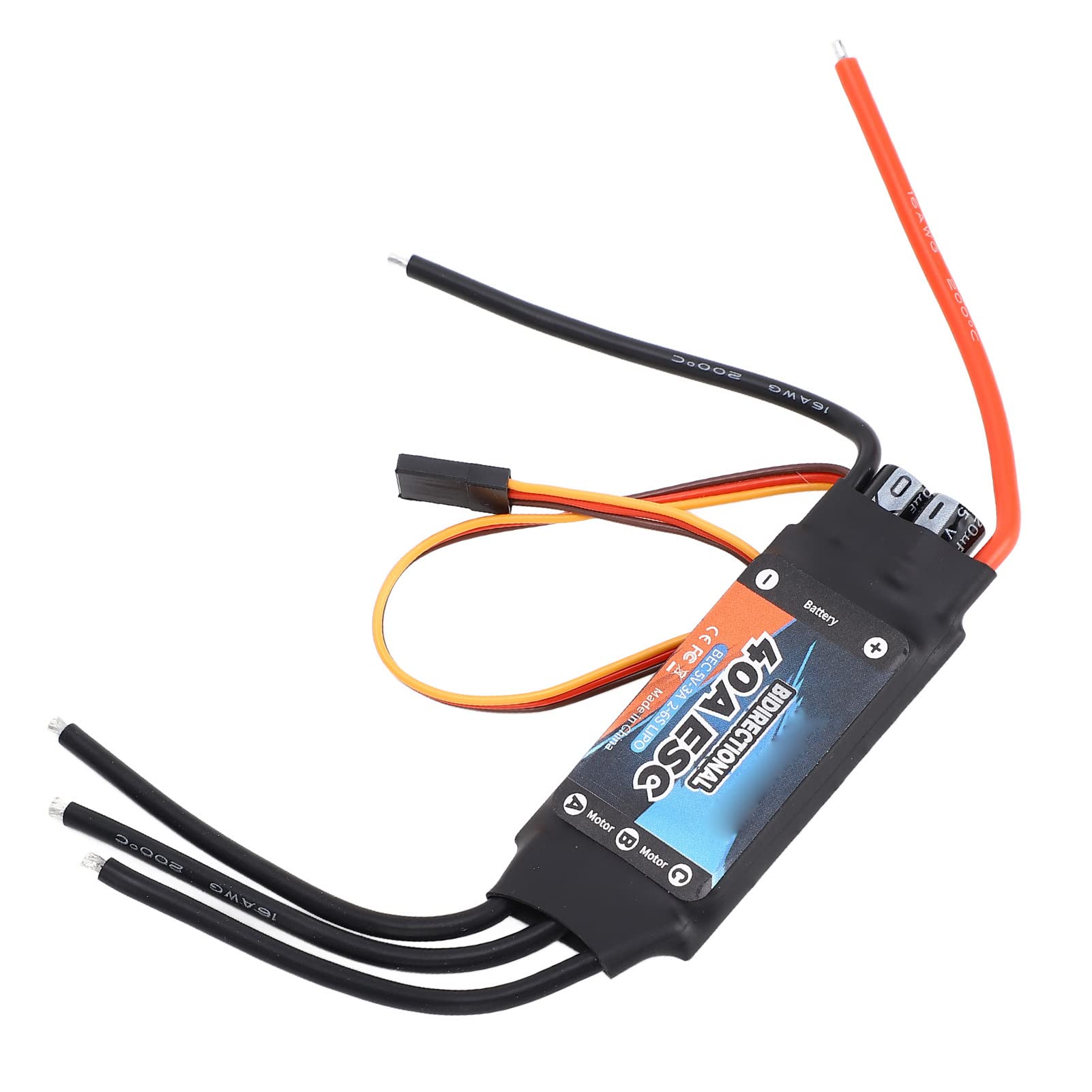 SUNGOOYUE 40A Bidirectional Brushless ESC, 2‑6S Electric Speed Controller for RC Car Boat
