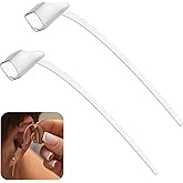 EBaokuup 2 Pcs Hearing Aid Sports Lock, Lightweight Hearing Aid Retention Tail for 85db, Portable Hearing Aid Connect Clip wi