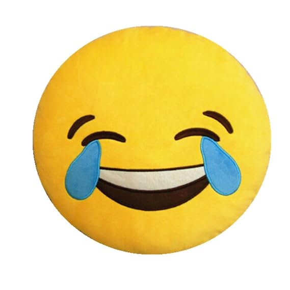 Naisi Emoji Kissen Smiley mit Mimik Weinen Lachen für Sofa Bett Dekoration kreative Geschenk sehr Videogame