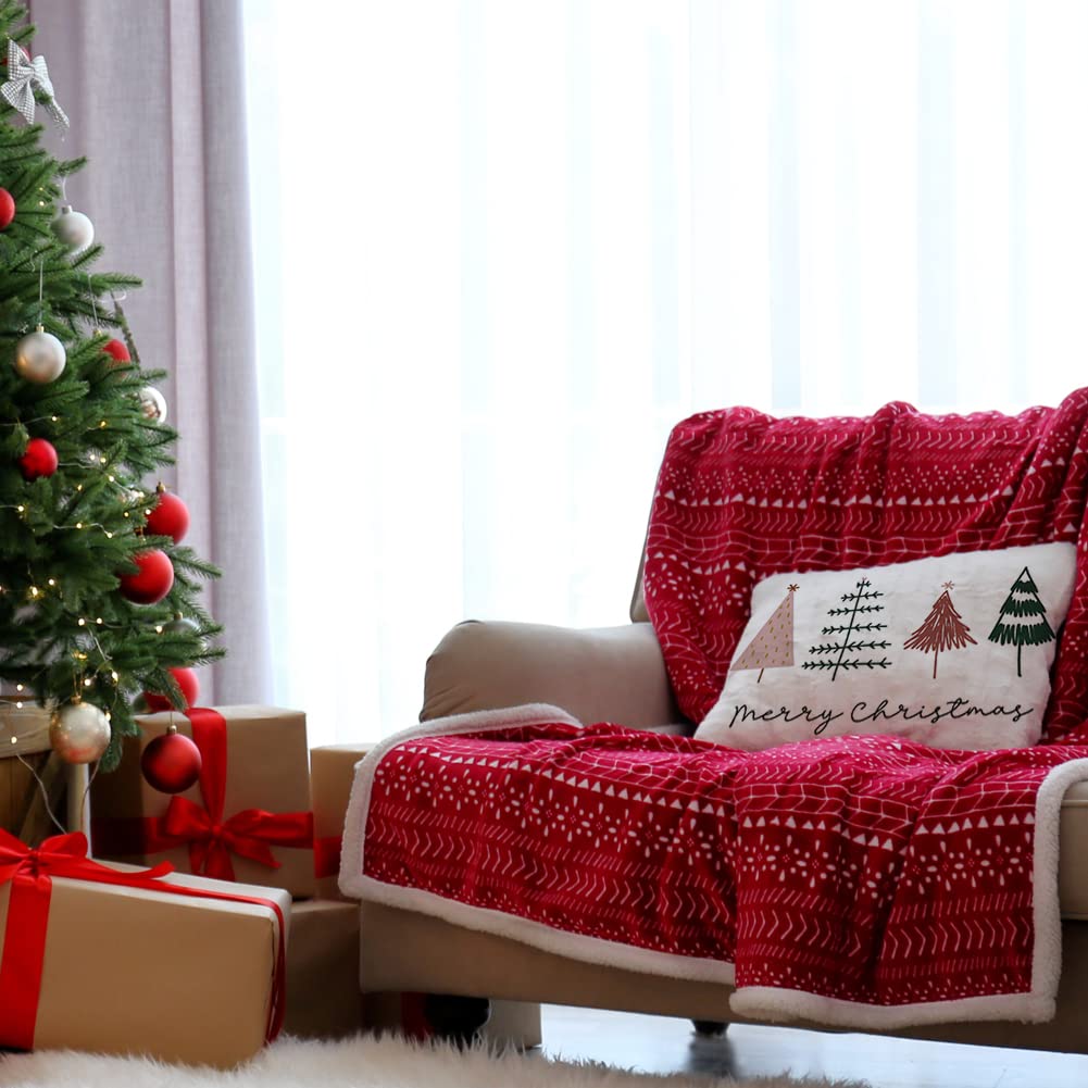 Watercolor Christmas Pillow Cover