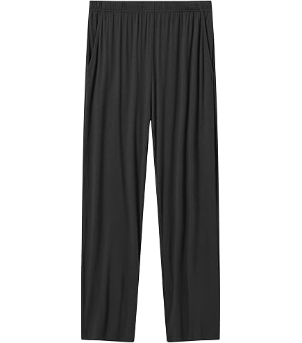 thumbnail image 2 of Aueoeo Mens Modals Capris Pajama Pants Lightweight Long Bottoms Pants Drawstring Stright Leg Relaxed Fits Pants With Pocket 2 of 13