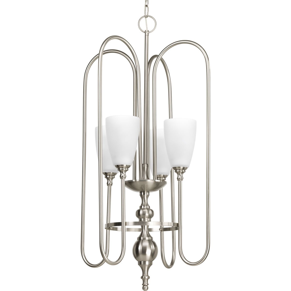 Best Progress Lighting 4-Light Brushed Nickel Foyer Pendant