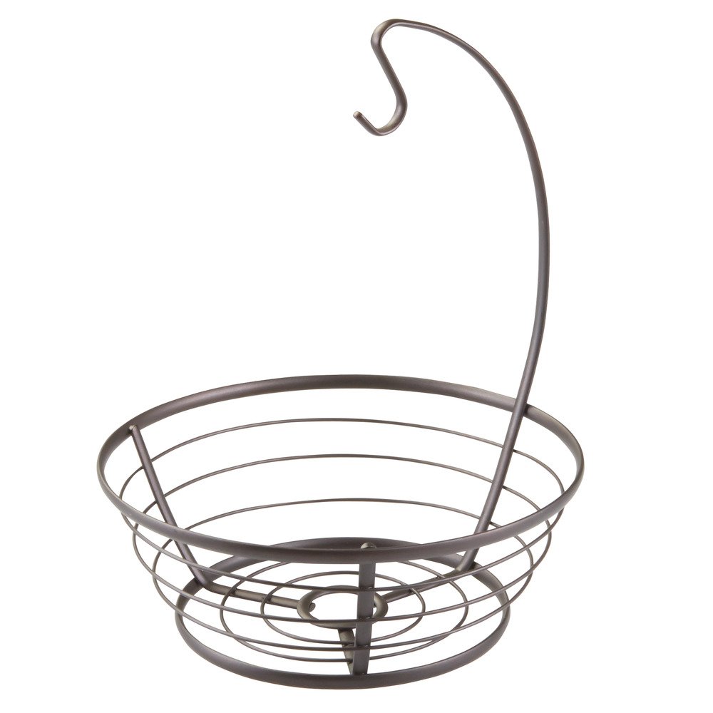 bronce iDesign Canasta de frutas con gancho para colgar los plátanos