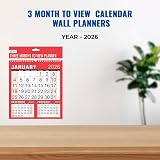 1ABOVE 2026 Wall Calendar 3 Months At A Glance Spiral Bound Planner view 3