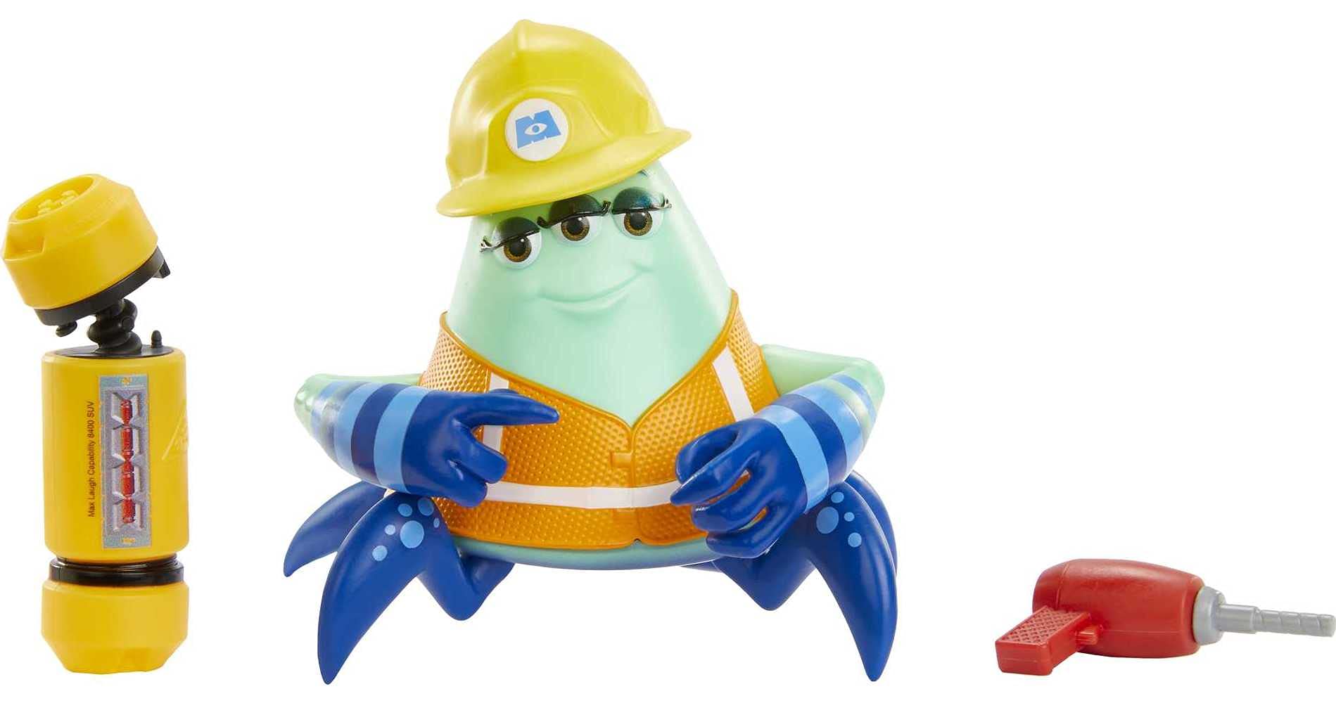 Disney Pixar ​Monsters at Work Cutter Action Figure, Collectible Disney Plus Character Toy with Accessories, 4.75-in / 12.1-cm Tall Posable Authentic Detail, Kids Gift Ages 3 Years & Older