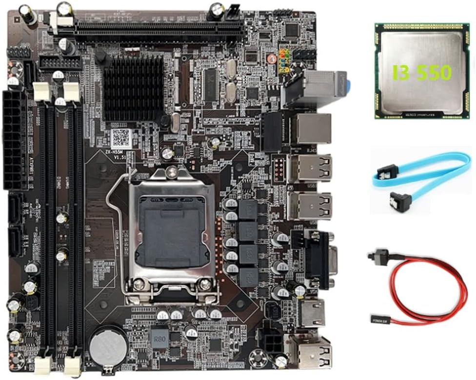 CIWEI H55 Motherboard LGA1156 DDR3 Supports i3 530 i5 760 CPU SATA Cable