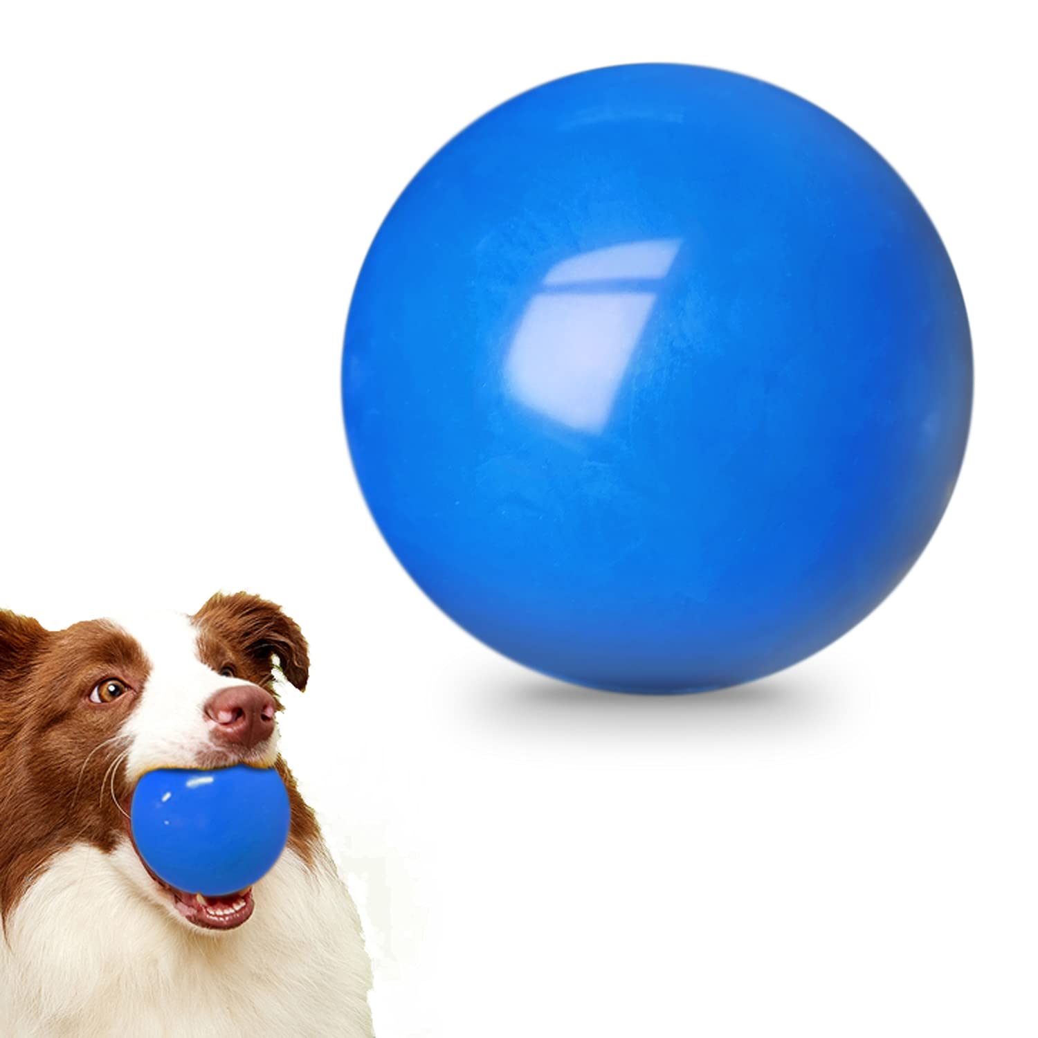 Photo 1 of DLDER Indestructible dog balls, Solid Rubber Bouncy Balls for Dogs Aggressive Chewers,100% Safe & Non-Toxic, Floating Durable Dog Chew Ball for Medium&Large Dogs to Training, Play, Exercise and Fetch.