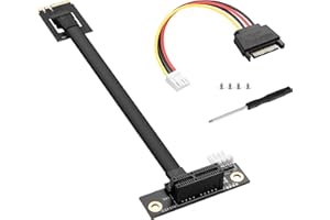 SinLoon M.2 NGFF Key A+E to PCIe X1 Extender Cable M.2 to PCI-E 1X Female Riser Cable for M2 2230