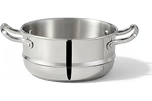Lagostina Ambiente 20 cm Stainless Steel Double Boiler Insert, 3 L Capacity, Compatible with All Cooktops, Dishwasher Safe an