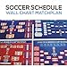 Russia Game Wall Chart Poster - 16 x 24 Inches World Soccer Matches/Football Tournament Schedule/Soccer Calendar Bar/Party Decorations