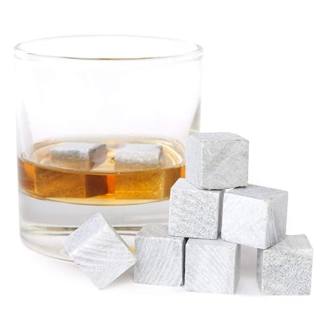 9er SET Whisky Steine aus Speckstein - Original Whiskey Stones Kühlsteine