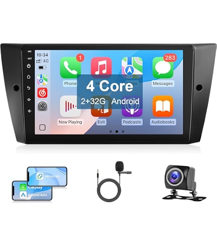 Autoradio Android 4+128G Per BMW 3 E90/E91/E92/E93 (2005-2011) – Schermo 9” Incell, Wireless Carplay, GPS, Bluetooth 5.0, RetroCamera - 3
