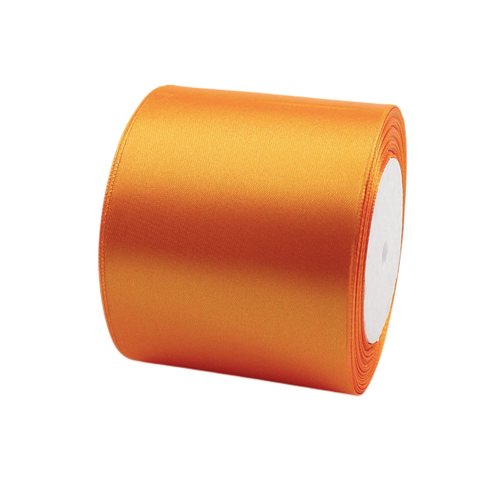 POPOYU 23m Wide Orange Satin Ribbon 75mm for Wedding Car,Large Fabric Ribbon 3 Inch Car Ribbon Thick Orange Ribbon for Crafting,Gift Wrapping,Wedding,Christmas,DIY,Hair Bows,Cake Decorations