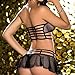 Goddessvan Nightwear Set, Women Sexy Lace Sleepwear Lingerie Temptation Bra Underwear (L, Black)
