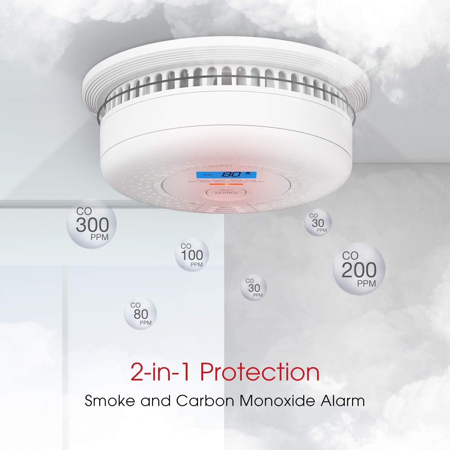 X Sense 10 Year Battery Smoke And Carbon Monoxide Detector With