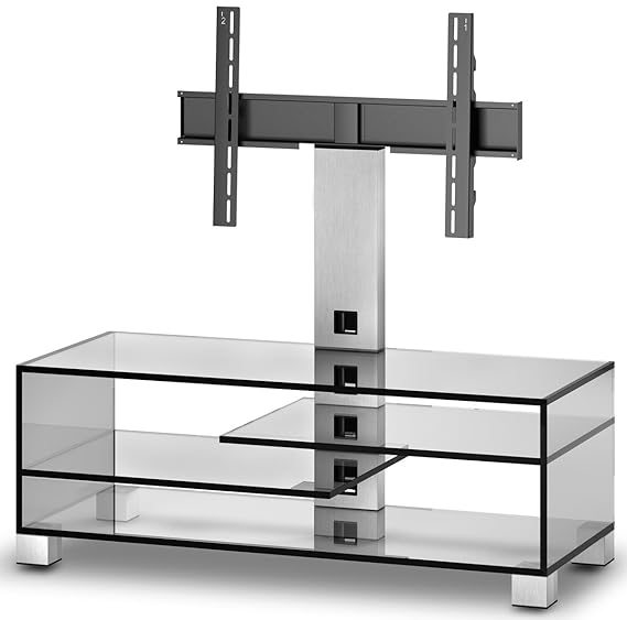 Sonorous N100 Clear Glass Deluxe TV Stand for TV sizes up to 50