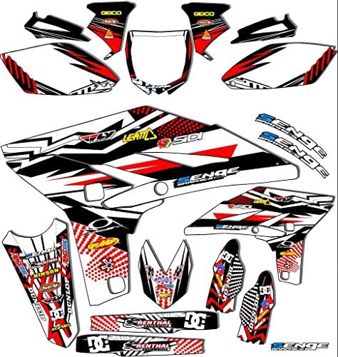 センジグラフィックス06 07 Yamaha Yz 450 F 250 F 4ストローク Mayhemレッドグラフィック