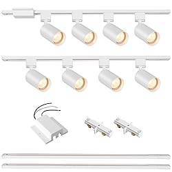 Hiiglxii 8-Light LED Track Lighting Kit with 6.6FT