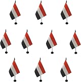 AZ FLAG Set of 10 Yemen Table Flags 4x6 in Polyester with 10in Pole