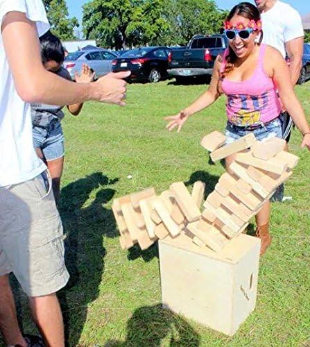 Giant Tumbling Towers Game Blocks up to 4+FT to +5FT &amp; Includes Wooden Case