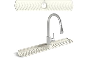 Silicone Sink Splash Guard, 30 inches Long Foldable Sink Faucet Mat with Adjustable Lock Splash Guard for Kitchen Behind Fauc