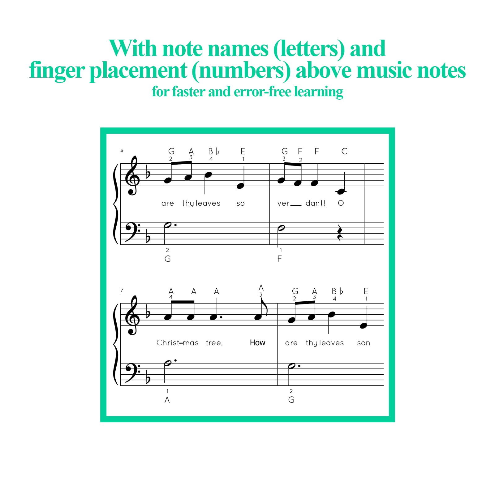 Christmas Carols for Piano. Beginner Christmas Sheet Music Book for Kids and Adults (+Free Audio) (#1 in Series)
