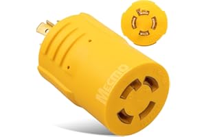 MECMO 20Amp to 30Amp Generator Adapter NEMA L14-20P to L14-30R, 4 Prong Locking 20A L14-20 Plug to 30A L14-30 Twist Lock Receptacle for House Transfer Switch, Power Back Up