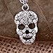 YAZILIND Yaizlind Embossed Ghost Skull Shape Chain Pendant Necklace Clothes for Women