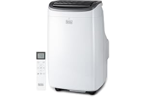BLACK+DECKER Portable Air Conditioner, 10,000 BTU (6,300 BTU SACC) for Rooms up to 450 Sq. Ft., Portable AC with Follow Me Remote Control and Window Kit, BPACT10WT, White