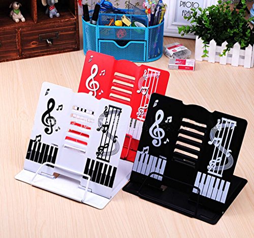 Piano Book Stands & Holders for Reading Large Textbooks Display for Desk Bookrest Document Holder (White)