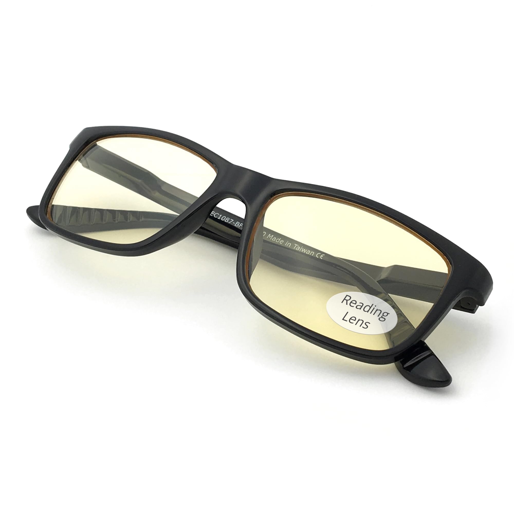 Photo 1 of J+S Blue Light Reading Glasses for Women Men | 3 in 1 Readers Block Harmful Blue-Light 100% UVA UVB | 1.0+ to 3.0+ Diopter (Haka - Rectangle | Black Frame 2.0+)