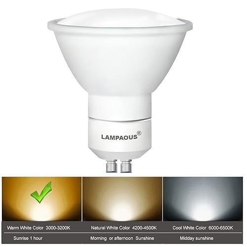 LOHAS® GU10 6Watt LED Beautiful 3000K Warm White Colour 50Watt