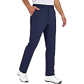 TACVASEN Golf Pants Men Stretch Classic Fit Mens Slacks Straight Leg Lightweight Pants with Zipper Pockets for Dress Work