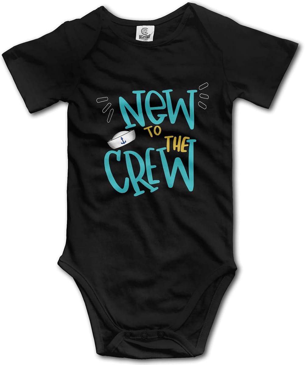 New to The Crew Novelty Newborn Baby Boys Girls Lightweight ShortSleeve Bodysuit