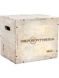 Rep 3 in 1 Wood Plyometric Box for Jump Training and Conditioning 30/24/20, 24/20/16, 20/18/16, 16/14/12