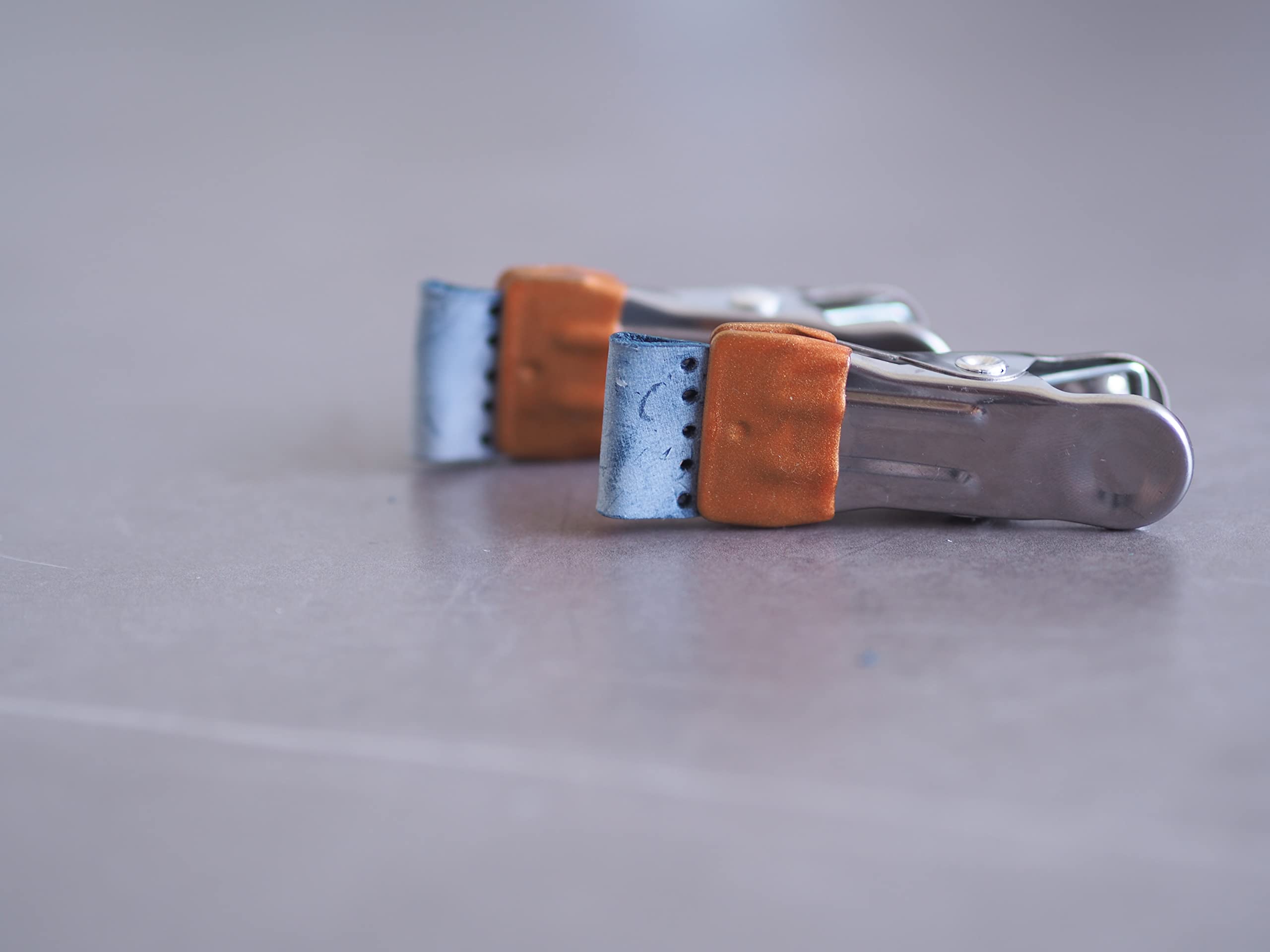 Joidiy Leather Flat Wallet Pliers and 10 Hefty Leather Clip Clamps