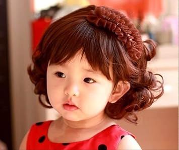 Diademe Coreen De Bebe Baby Hairwith Fille Cheveux Perruque Faux Liu Hai Cheveux Avec Des Cheveux Boucles Photo Amazon Fr Beaute Et Parfum