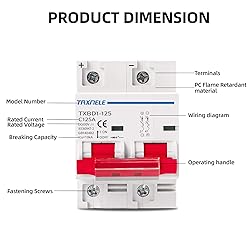 DC MCB Miniature Circuit Breaker 2P 80A 100A 125A