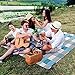 ZOMAKE Waterproof Picnic Blankets 79''x59'' - Extra Large Picnic Blanket for Outdoors - Foldable Picnic Mat with Straps - Portable Picnic Mats for Picnic Camping(Gray Blue)