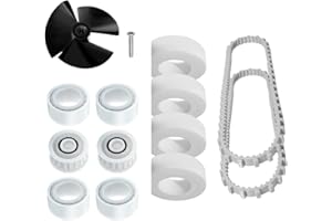 13 Pcs Pool Cleaner Repair Kit with Impeller 9995266-R1, Belt 9985006-R2, Climbing Wheels 6101611-R4 and Guide Pulley 3884997